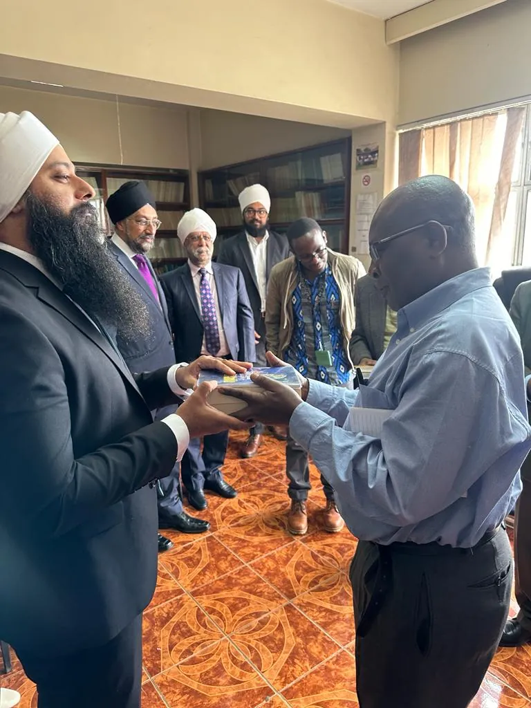 Exchanging materials at a partnership meeting